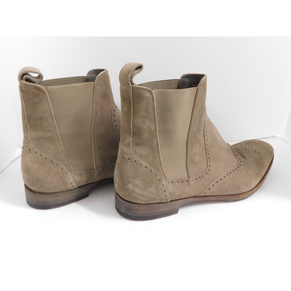 YSL Yves Saint Laurent Beige Suede Ankle Boots sz 42 - Picture 4 of 6